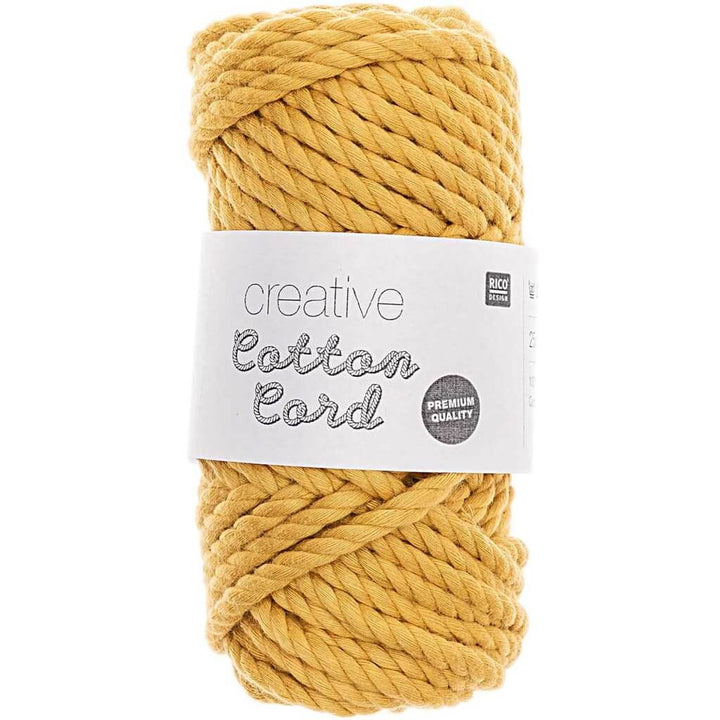 Rico Design Creative Cotton Cord 5mm x 25m, Farbe Senf – Baumwolle bei Lieblingsgarn