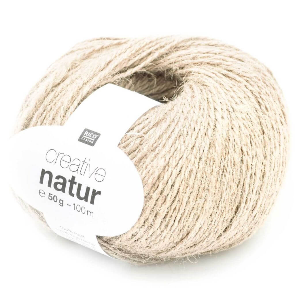 Rico Design Creative Natur 50 g - Hanfgarn, Farbe 001 Creme – Sonstige Naturfasern bei Lieblingsgarn
