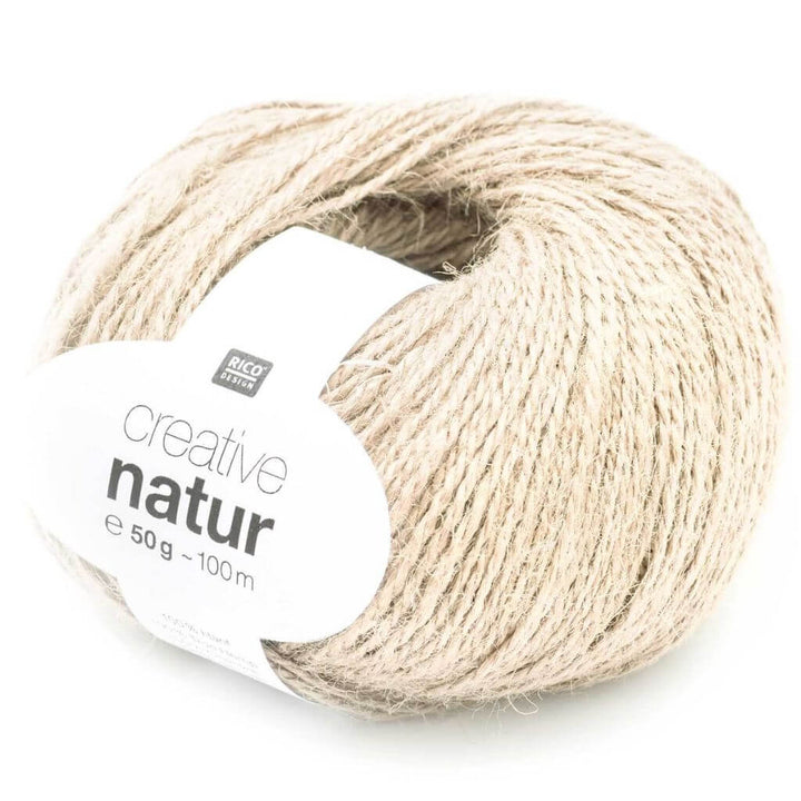 Rico Design Creative Natur 50 g - Hanfgarn, Farbe 001 Creme – Sonstige Naturfasern bei Lieblingsgarn