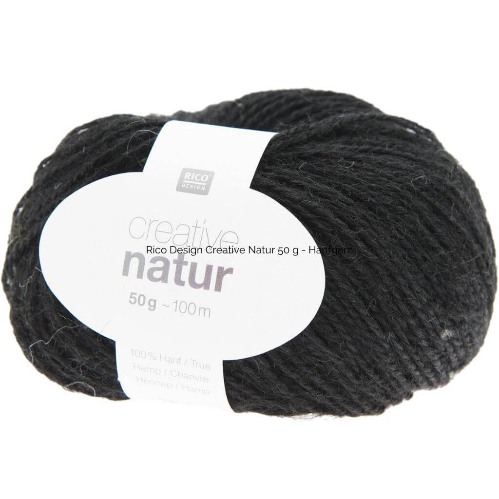 Rico Design Creative Natur 50 g - Hanfgarn, Farbe 006 Schwarz – Sonstige Naturfasern bei Lieblingsgarn