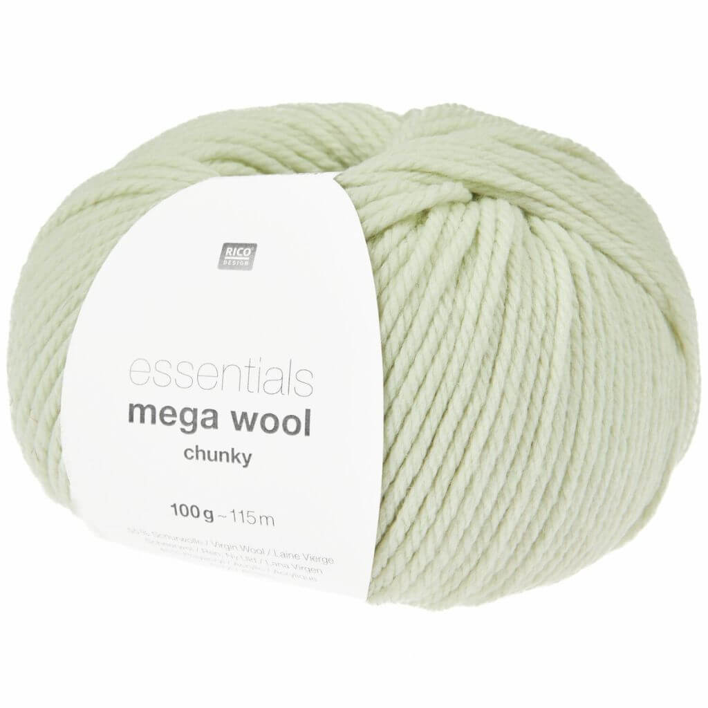 Rico Design Essentials Mega Wool Chunky 100g, Farbe 036 Aloe – Acryl und Schurwolle bei Lieblingsgarn