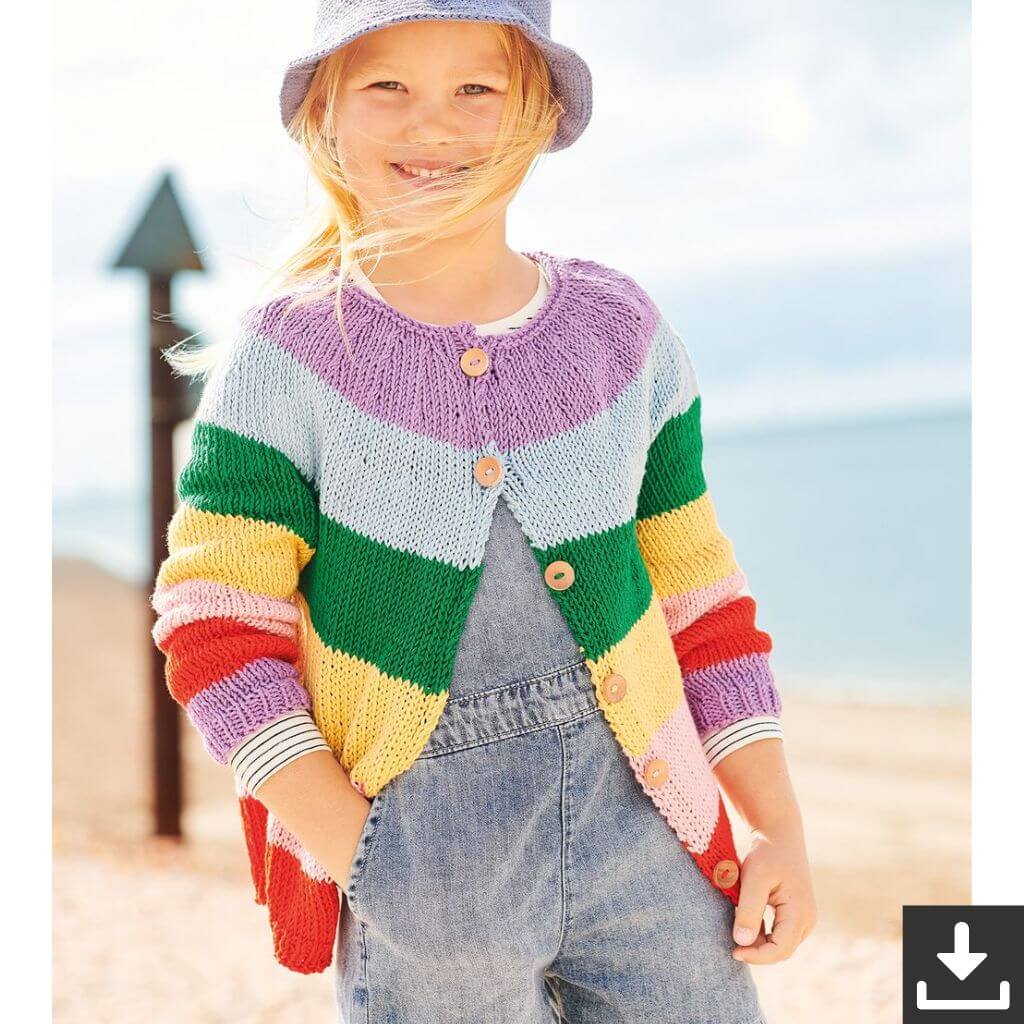 Rico Design Pattern Gestreifte Kinderjacke Strickanleitung - Rico Design (PDF) bei bei bei bei Lieblingsgarn