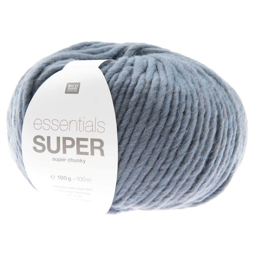 Rico Design Essentials Super Super Chunky - 100g, Farbe 038 Rauchblau – Acryl und Schurwolle bei Lieblingsgarn