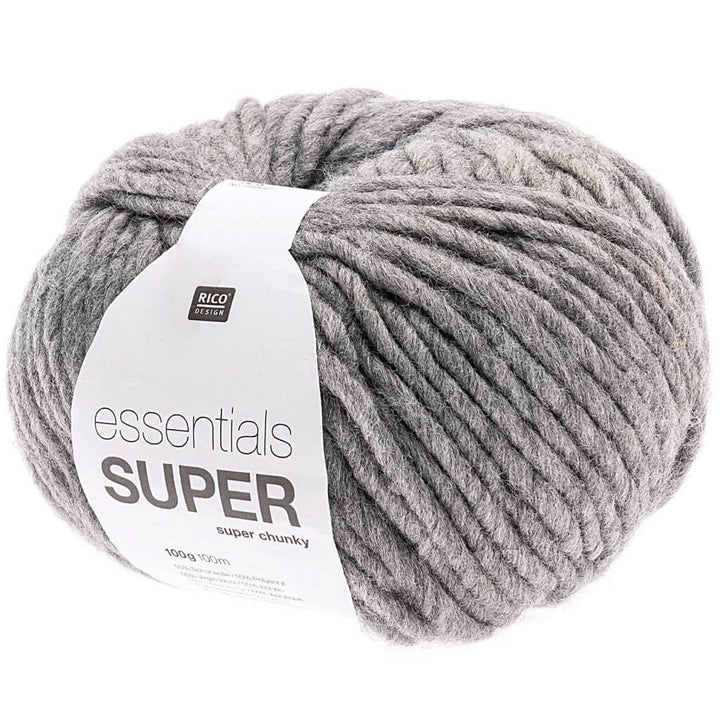 Rico Design Essentials Super Super Chunky - 100g, Farbe 027 Silbergrau – Acryl und Schurwolle bei Lieblingsgarn