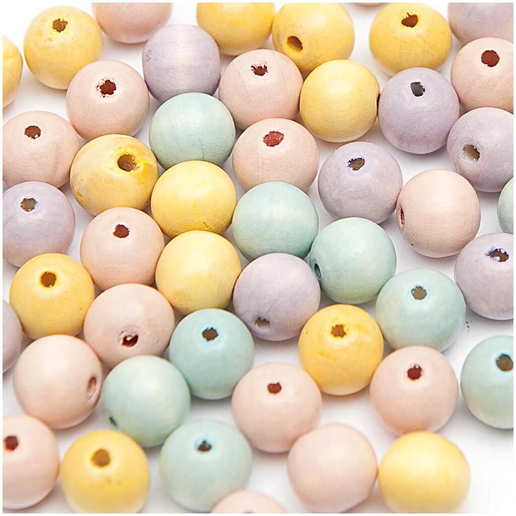 Rico Design Holzperlen Pastell - 25 Stk. bei bei bei bei Lieblingsgarn