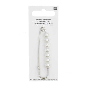Rico Design Kiltnadel mit Perlen, 76 x 18 mm