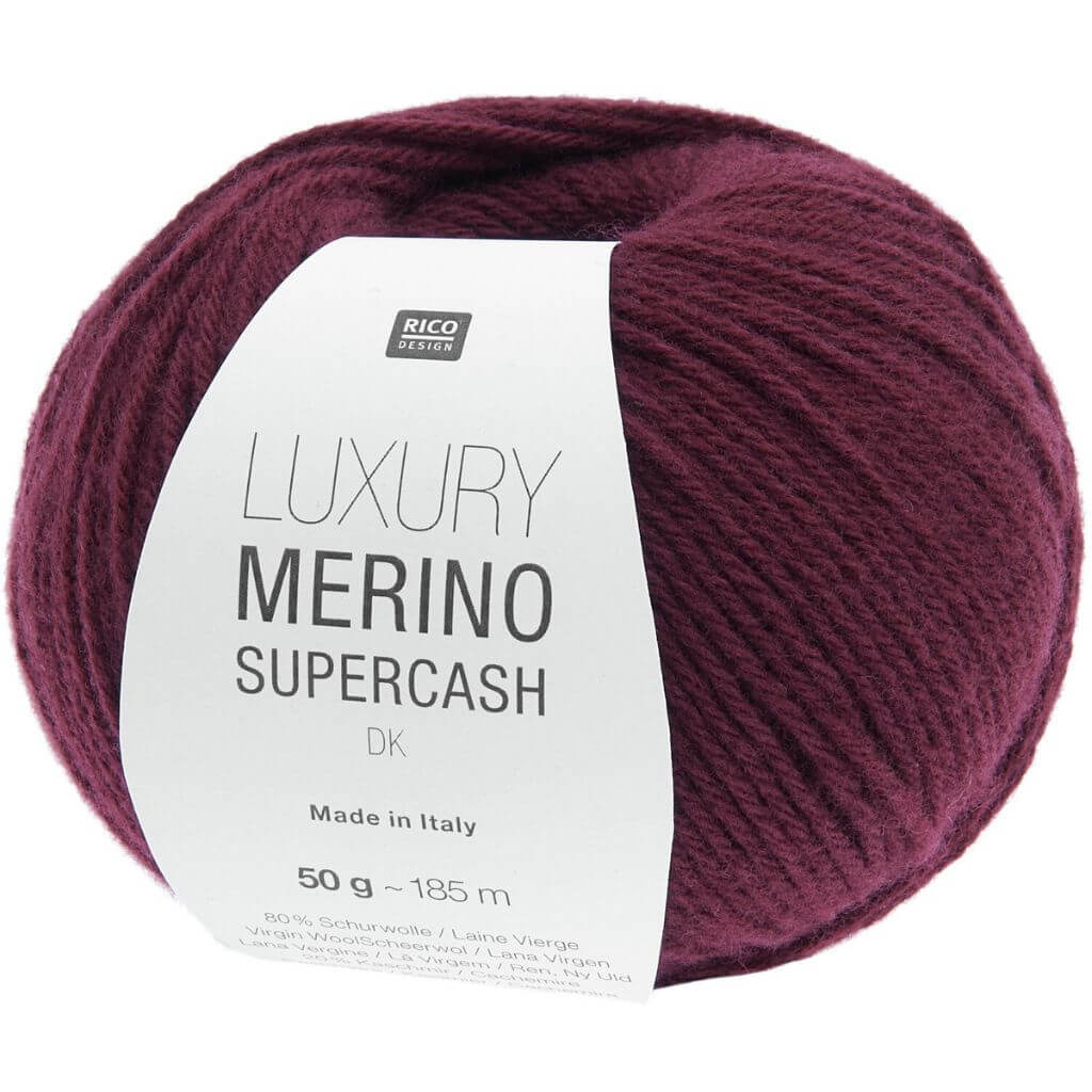 Rico Design Luxury Merino Supercash dk 50g, Farbe 003 Bordeaux – Kaschmir und Schurwolle bei Lieblingsgarn