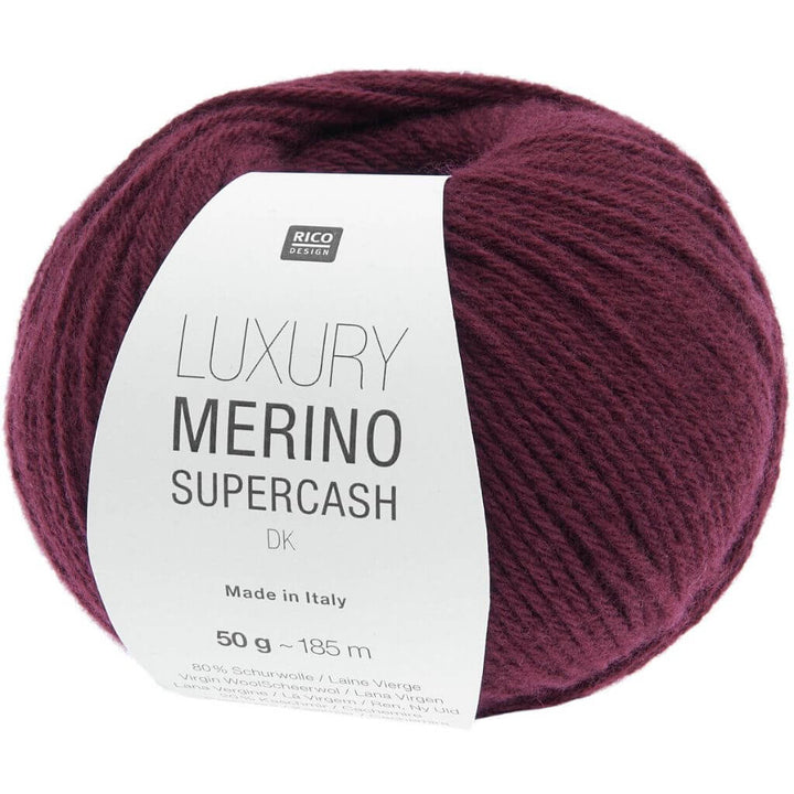 Rico Design Luxury Merino Supercash dk 50g, Farbe 003 Bordeaux – Kaschmir und Schurwolle bei Lieblingsgarn