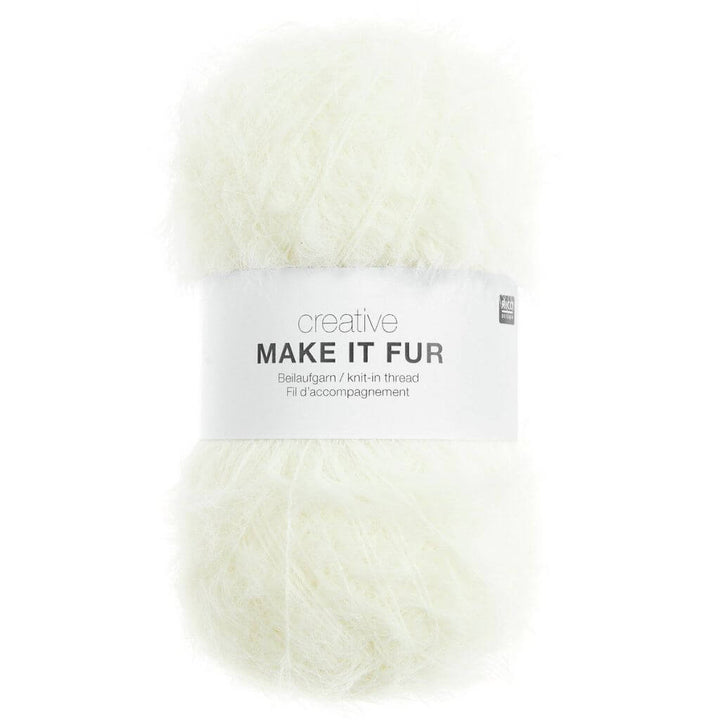 Rico Design Creative Make It Fur, Farbe 001 weiß – Synthetik bei Lieblingsgarn