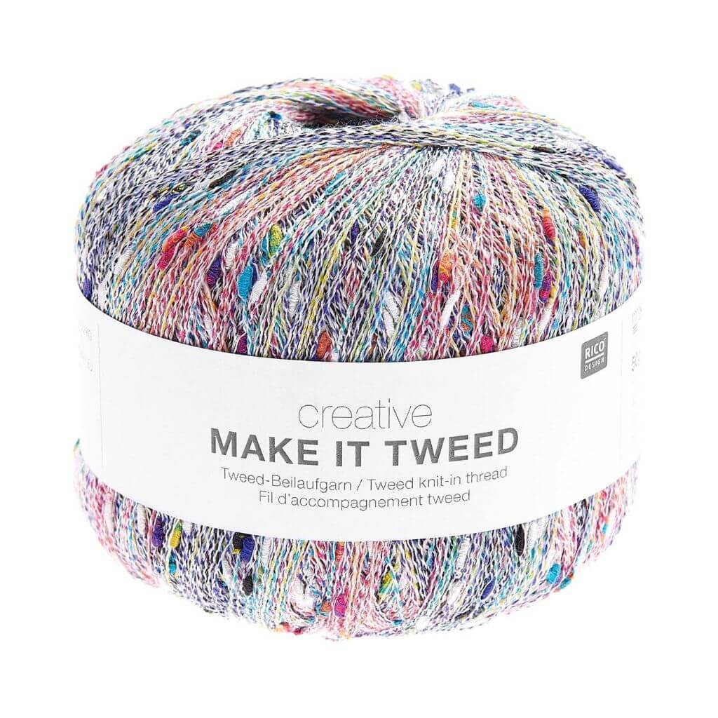 Rico Design Creative Make It Tweed 50g, Farbe 001 Multicolor – Synthetik und Viskose bei Lieblingsgarn