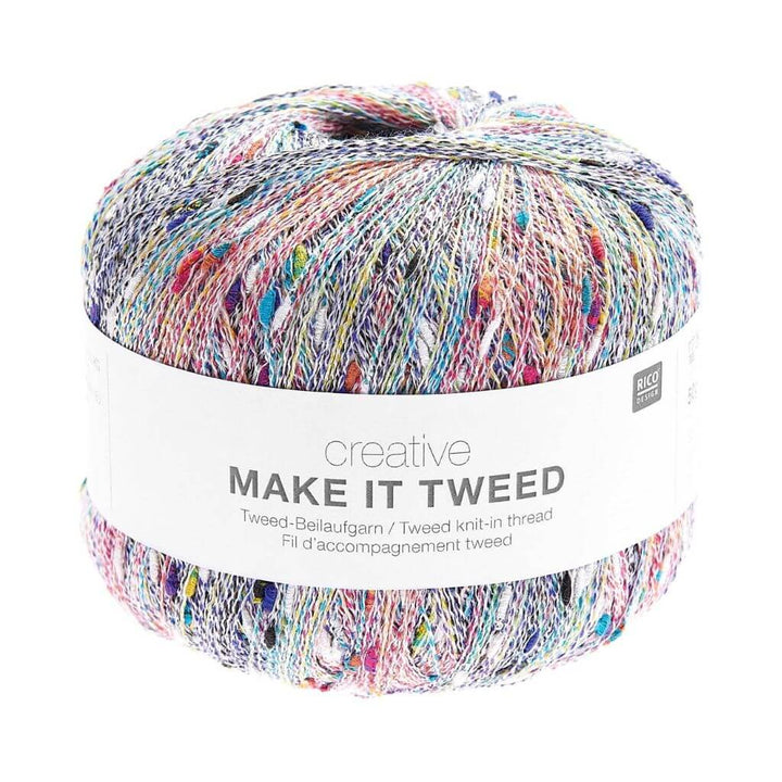 Rico Design Creative Make It Tweed 50g, Farbe 001 Multicolor – Synthetik und Viskose bei Lieblingsgarn