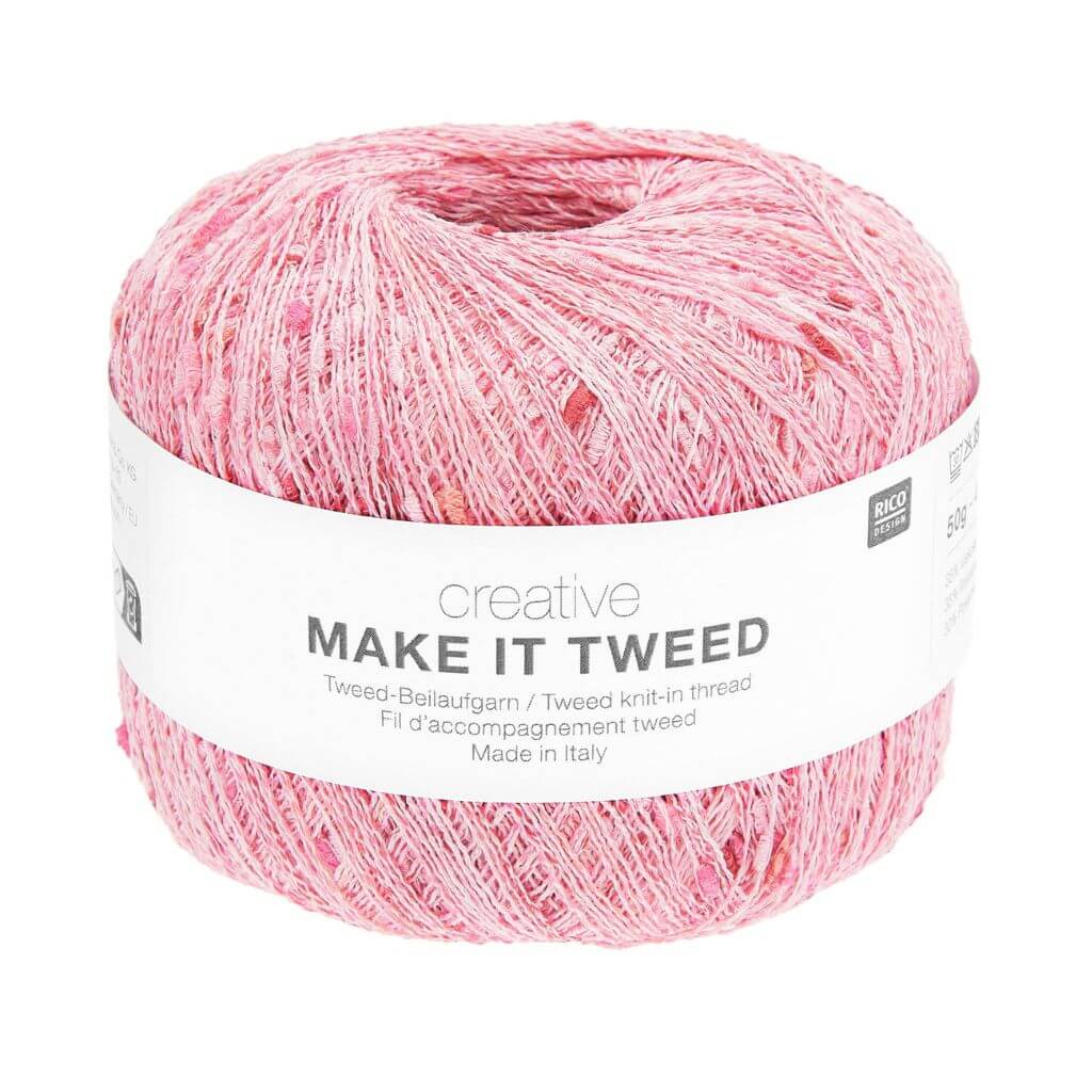 Rico Design Creative Make It Tweed 50g, Farbe 003 Bubblegum – Synthetik und Viskose bei Lieblingsgarn