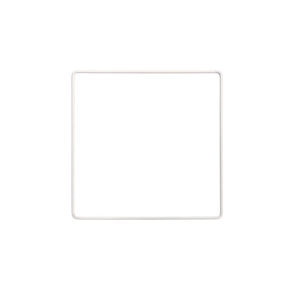 Rico Design Rico Metallring Quadrat Weiss 10 - 30 cm, Farbe 150 – Metall bei Lieblingsgarn