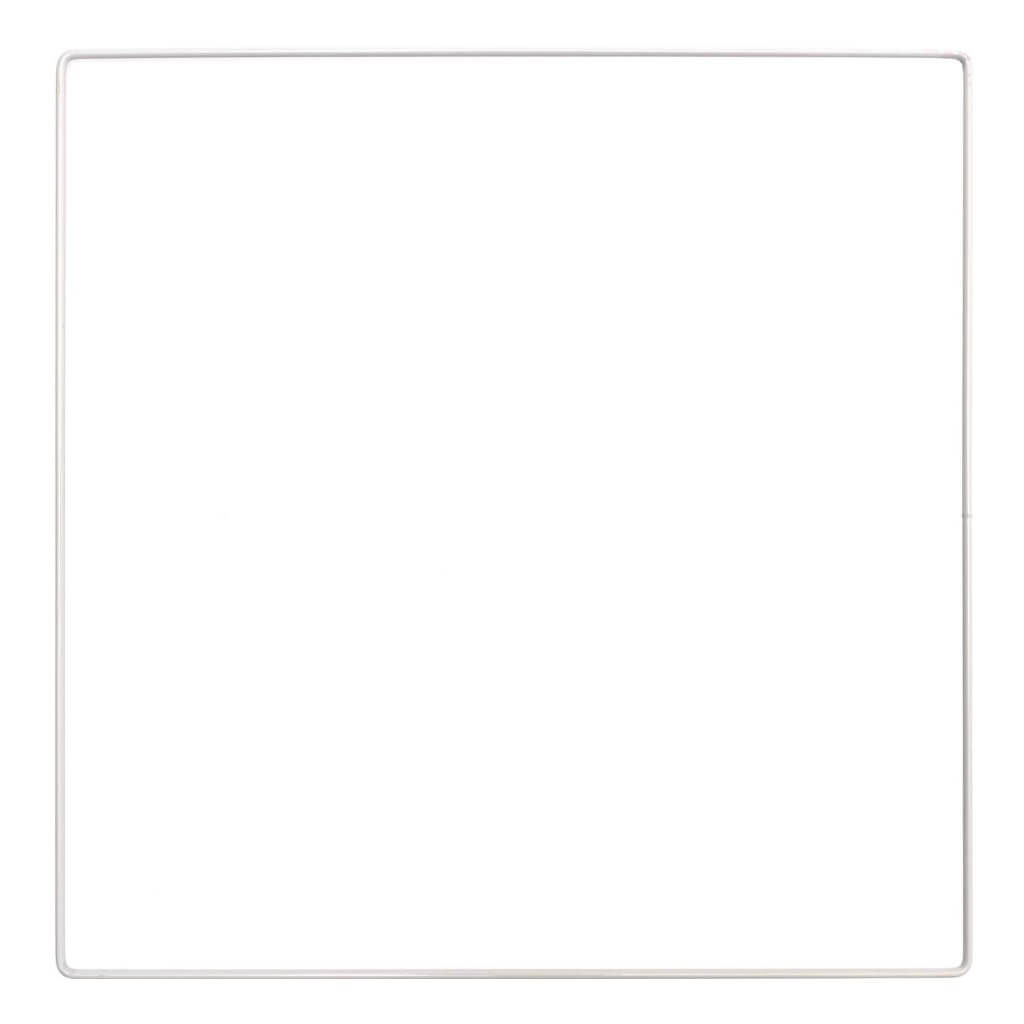 Rico Design Rico Metallring Quadrat Weiss 10 - 30 cm, Farbe 300 – Metall bei Lieblingsgarn