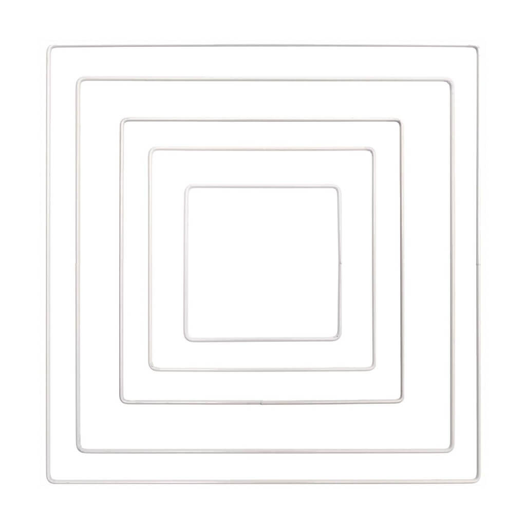 Rico Design Rico Metallring Quadrat Weiss 10 - 30 cm bei bei bei bei bei bei bei bei Lieblingsgarn