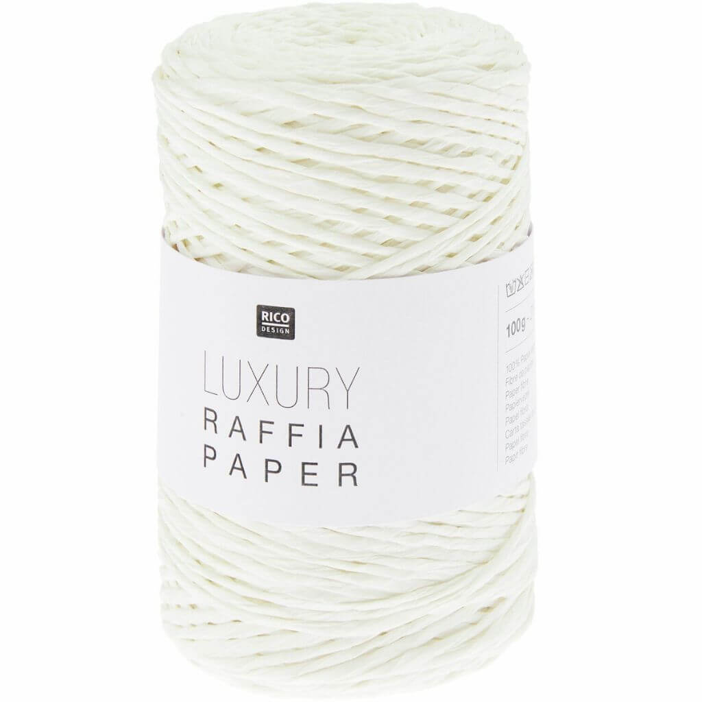 Rico Design 001 - weiß Rico Design Luxury Raffia Paper 100g Lieblingsgarn