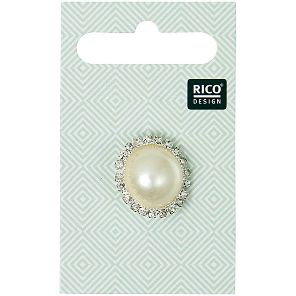Rico Design Schmuckknopf mit Perle 2 cm bei bei bei bei Lieblingsgarn