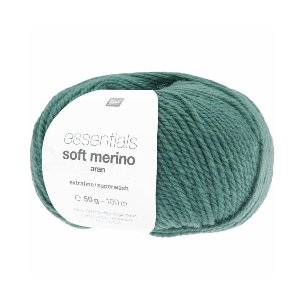 Rico Design Essentials Soft Merino Aran, Farbe 025 Petrol – Schurwolle bei Lieblingsgarn