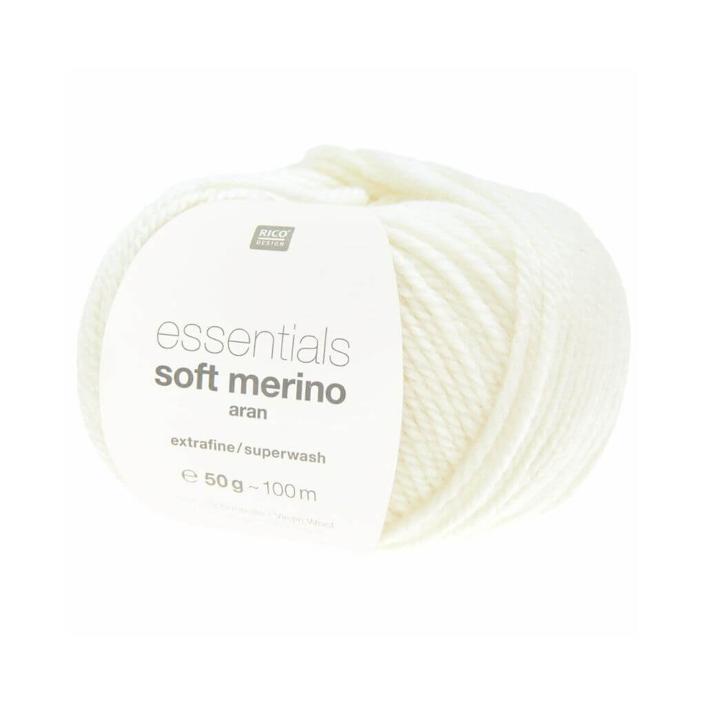 Rico Design Essentials Soft Merino Aran, Farbe 060 Natur – Schurwolle bei Lieblingsgarn