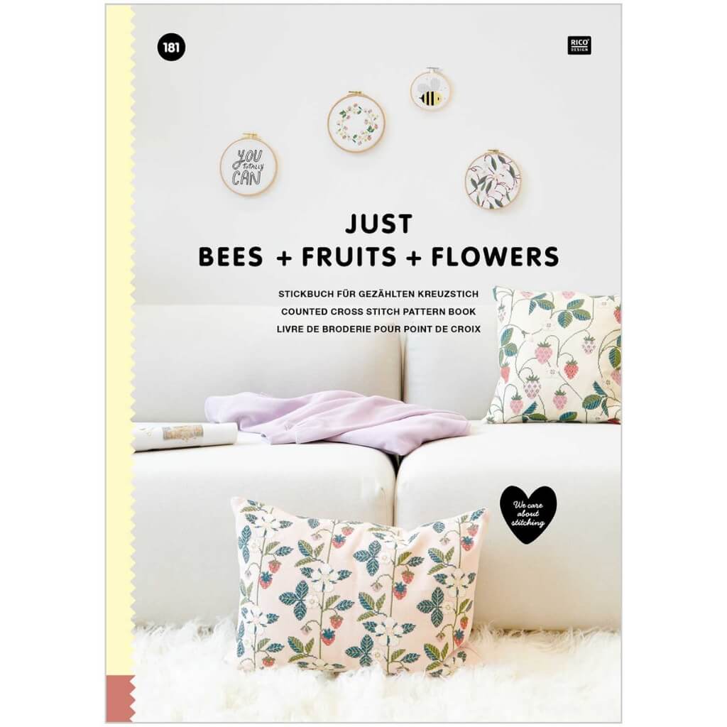 Rico Design Stickbuch Just Bees + Fruits + Flowers Nr. 181 bei bei bei bei Lieblingsgarn