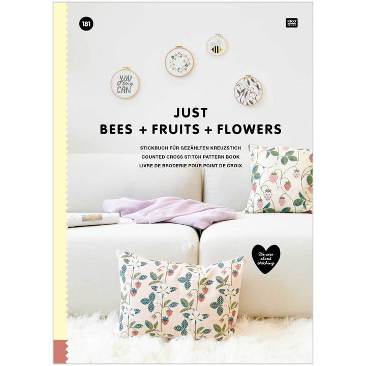 Rico Design Stickbuch Just Bees + Fruits + Flowers Nr. 181 bei bei bei bei Lieblingsgarn