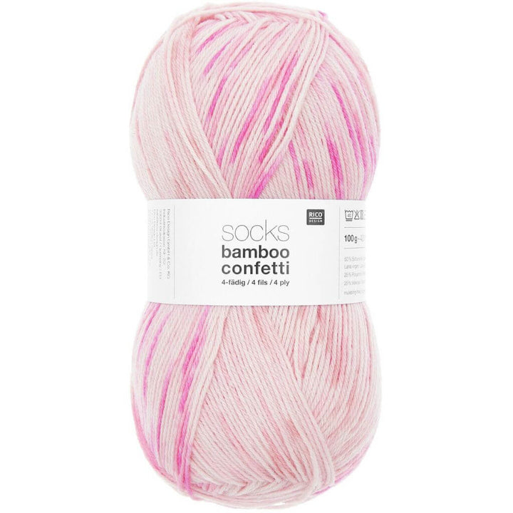 Rico Design Superba Bamboo 4-fädig, Farbe 50 Confetti candy – Schurwolle, Synthetik und Viskose bei Lieblingsgarn