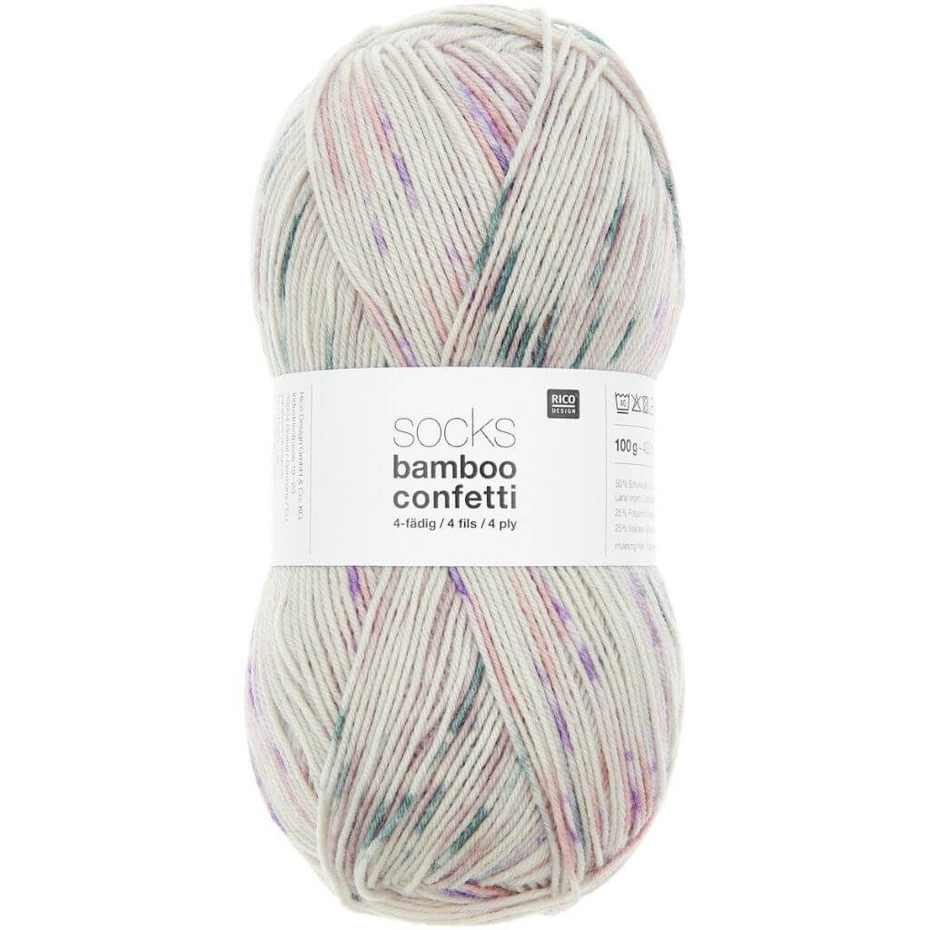 Rico Design Superba Bamboo 4-fädig, Farbe 55 Confetti romantic – Schurwolle, Synthetik und Viskose bei Lieblingsgarn
