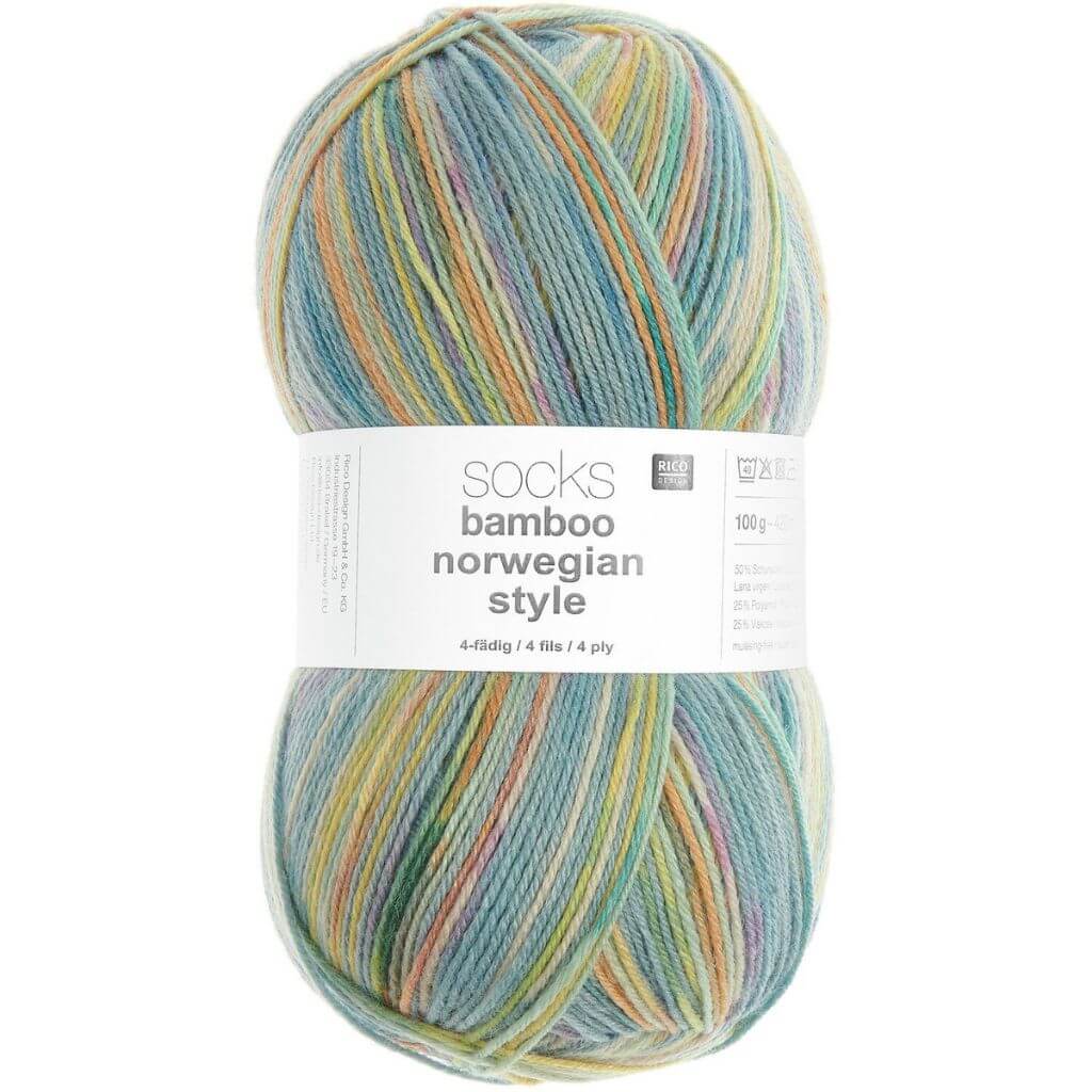 Rico Design Superba Bamboo 4-fädig, Farbe 065 Norwegian Style Skies – Schurwolle, Synthetik und Viskose bei Lieblingsgarn