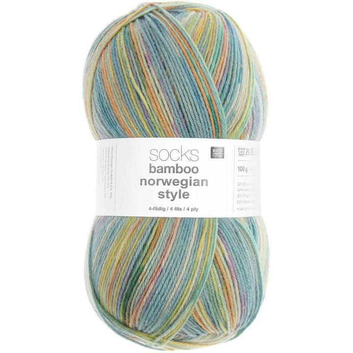 Rico Design Superba Bamboo 4-fädig, Farbe 065 Norwegian Style Skies – Schurwolle, Synthetik und Viskose bei Lieblingsgarn