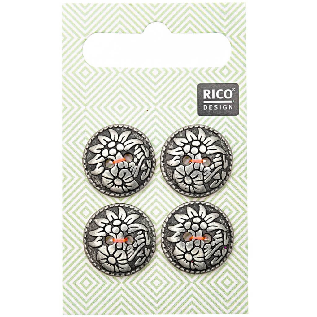 Rico Design Trachtenknöpfe Blumen 17 mm bei bei bei bei Lieblingsgarn