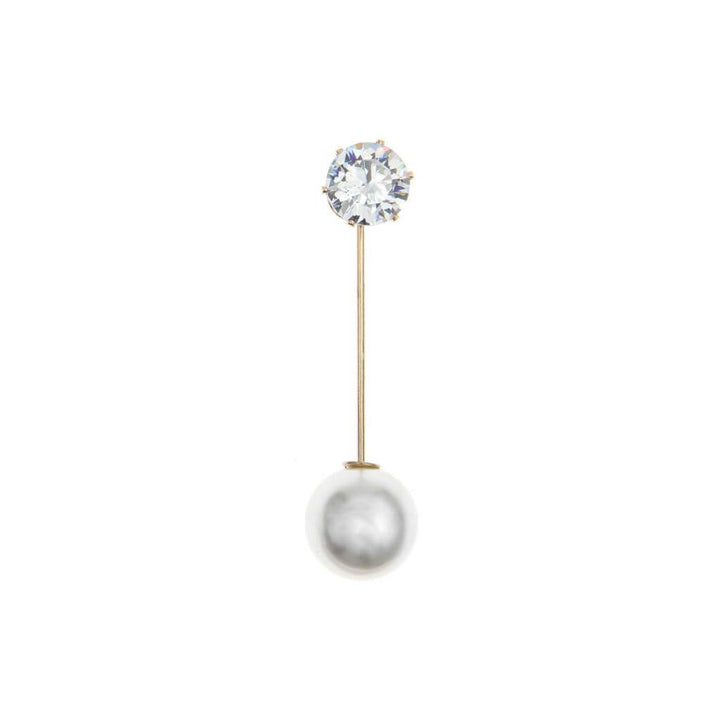 Rico Design Zwei-Perlen-Pin, perlweiß/Strass, 50 x 12 mm bei bei bei bei Lieblingsgarn