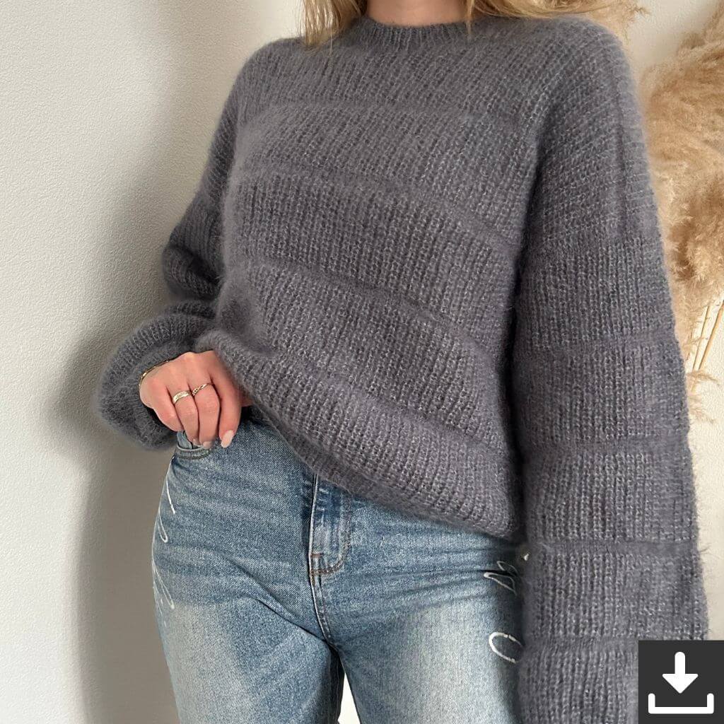 Rita Koch Brioche Lines Sweater Pullover im Halbpatent Strickanleitung - Rita Koch (PDF) bei bei bei bei Lieblingsgarn