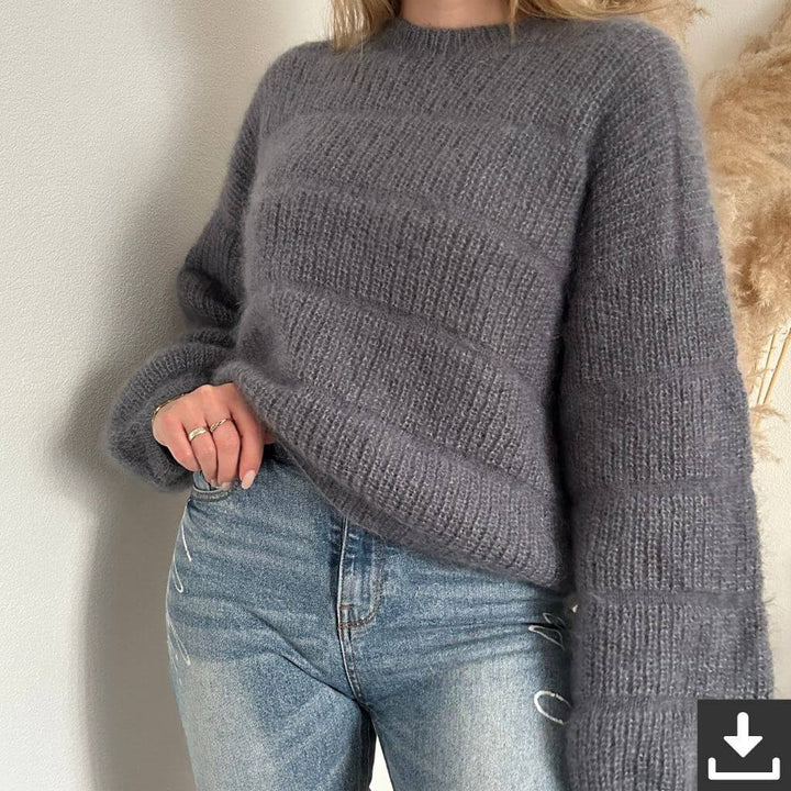 Rita Koch Brioche Lines Sweater Pullover im Halbpatent Strickanleitung - Rita Koch (PDF) bei bei bei bei Lieblingsgarn