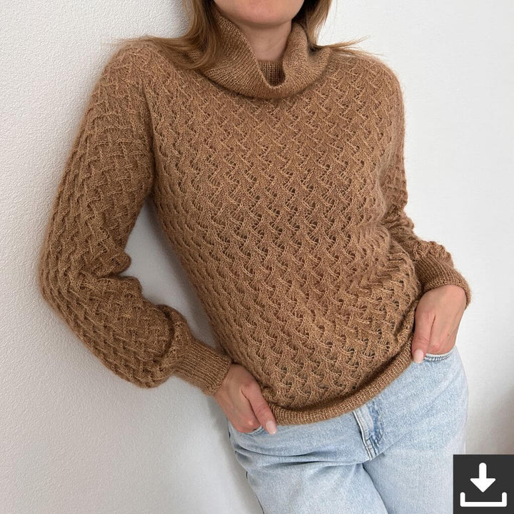 Rita Koch Josephine Sweater Pullover mit Rollkragen Strickanleitung - Rita Koch (PDF) bei bei bei bei Lieblingsgarn
