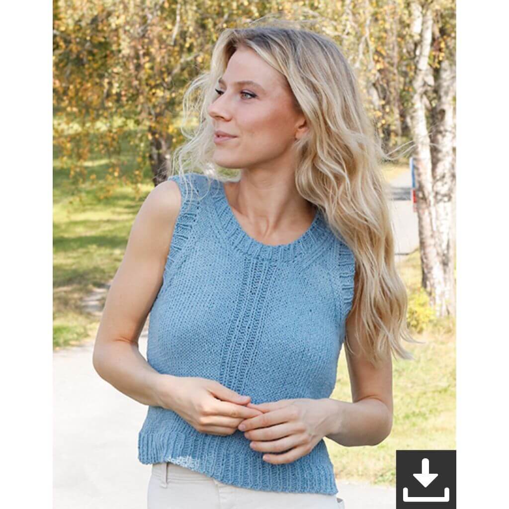 Drops Design Pattern Top River Blue Trail Strickset - Drops (PDF) bei bei bei bei bei bei bei Lieblingsgarn