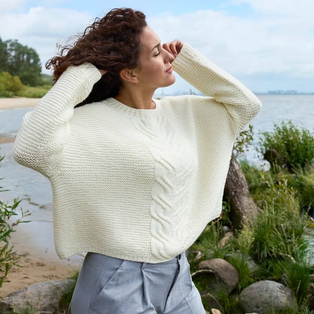 Rosy Green Wool Pullover Juhla Strickanleitung - Rosy Green Wool (PDF) bei bei bei bei Lieblingsgarn