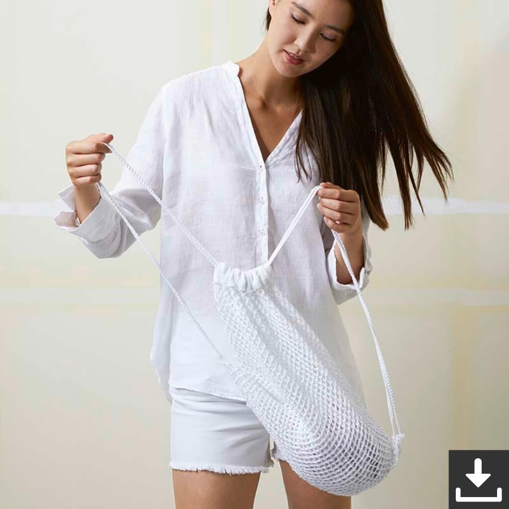 Lang Yarns Pattern Transparenter Turnbeutel Strickanleitung - Lang Yarns (PDF) bei bei bei bei Lieblingsgarn