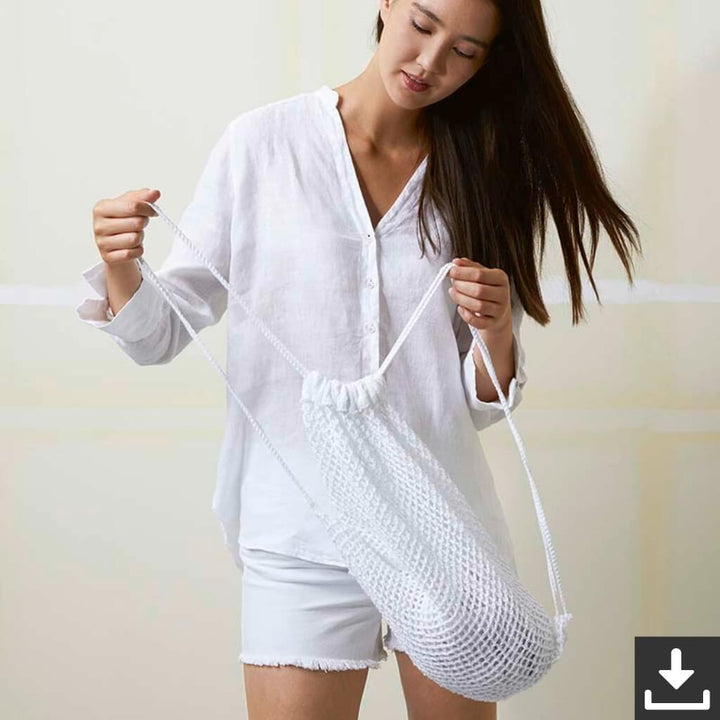 Lang Yarns Pattern Transparenter Turnbeutel Strickanleitung - Lang Yarns (PDF) bei bei bei bei Lieblingsgarn