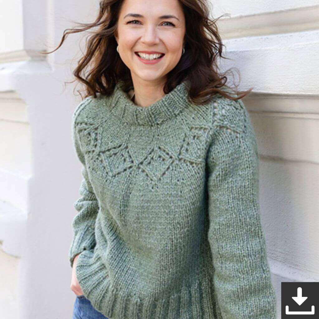 Drops Design Pattern Damen Pullover Sage Advice Strickset - Drops (PDF) bei bei bei bei bei bei bei bei Lieblingsgarn