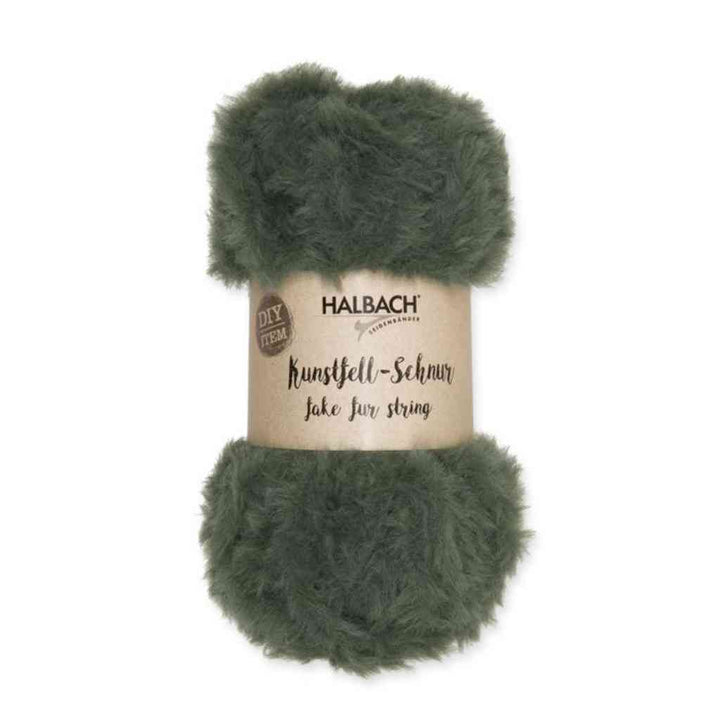 Halbach Kunstfell-Schnur, Farbe 128 sage green – Synthetik bei Lieblingsgarn