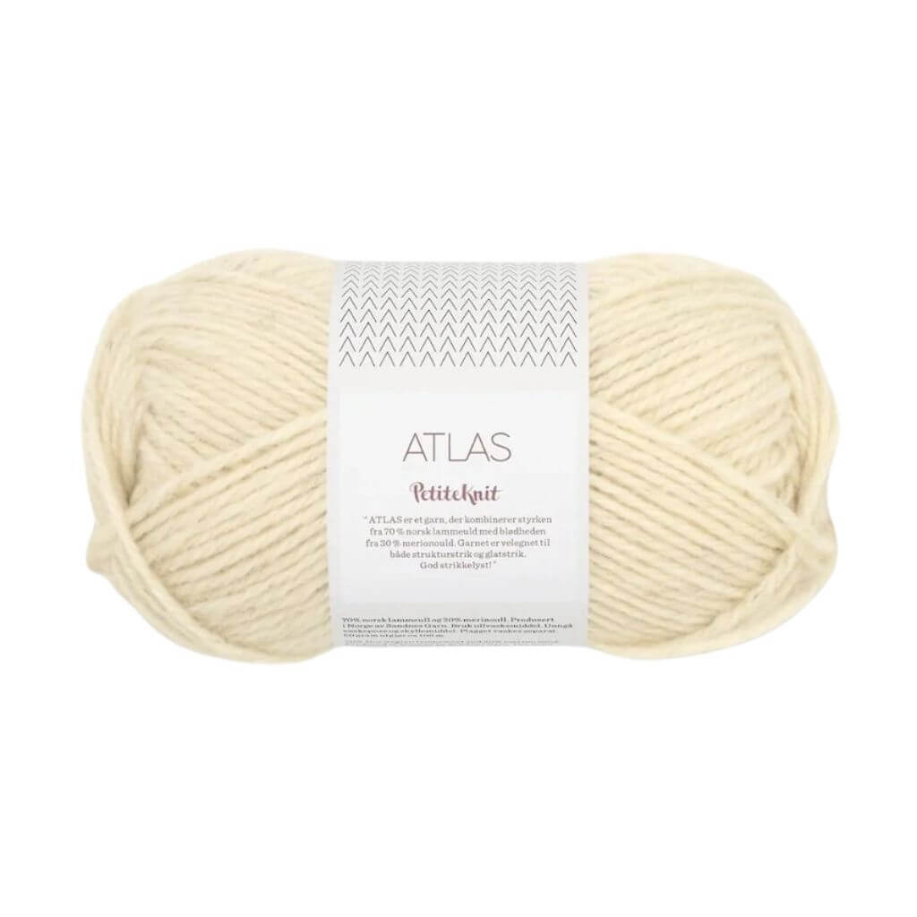 Sandnes Garn Atlas by PetiteKnit, Farbe 1016 milk melange – Merino und Schurwolle bei Lieblingsgarn