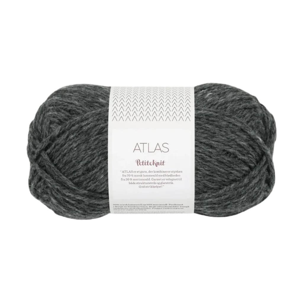 Sandnes Garn Atlas by PetiteKnit, Farbe 1070 charcoal melange – Merino und Schurwolle bei Lieblingsgarn