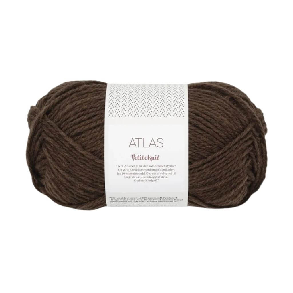 Sandnes Garn Atlas by PetiteKnit, Farbe 2381  coffee melange – Merino und Schurwolle bei Lieblingsgarn