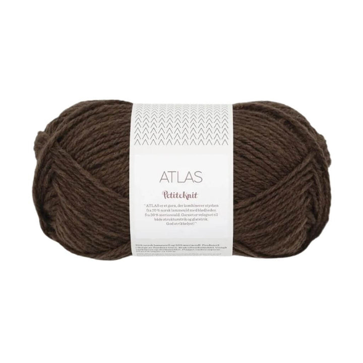 Sandnes Garn Atlas by PetiteKnit, Farbe 2381  coffee melange – Merino und Schurwolle bei Lieblingsgarn