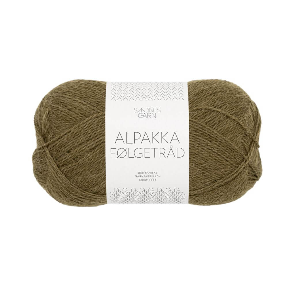 Sandnes Garn Alpakka Følgetråd, Farbe 9873 dark olive – Alpaka bei Lieblingsgarn