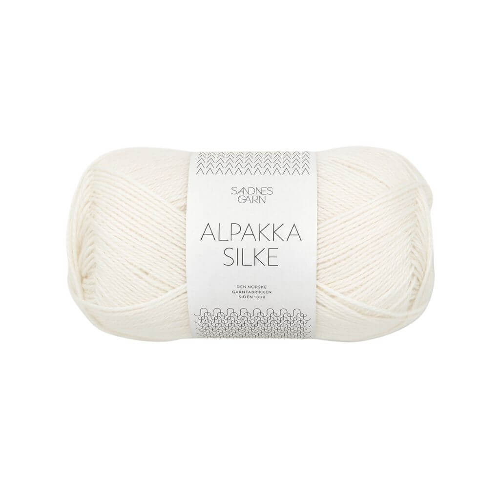 Sandnes Garn Alpakka Silke, Farbe 1002 Hvit – Alpaka und Seide bei Lieblingsgarn