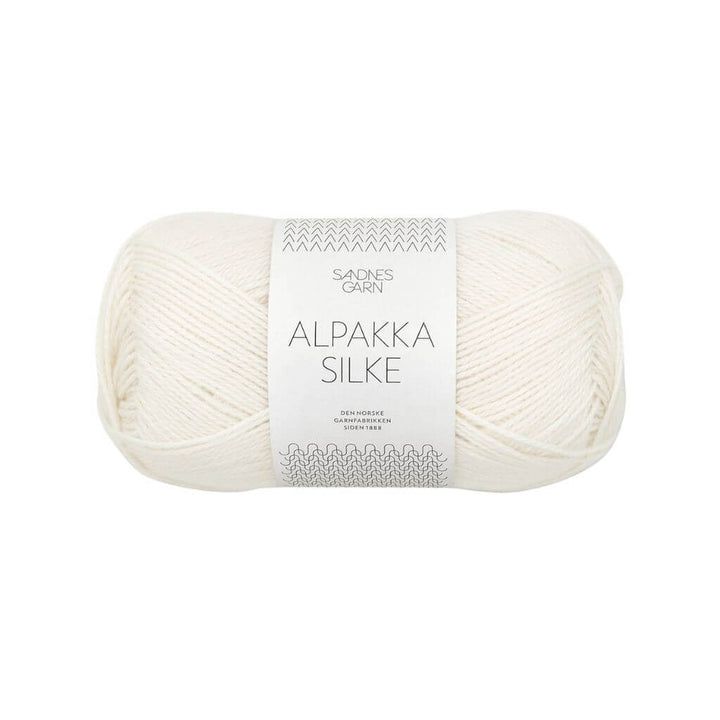 Sandnes Garn Alpakka Silke, Farbe 1002 Hvit – Alpaka und Seide bei Lieblingsgarn
