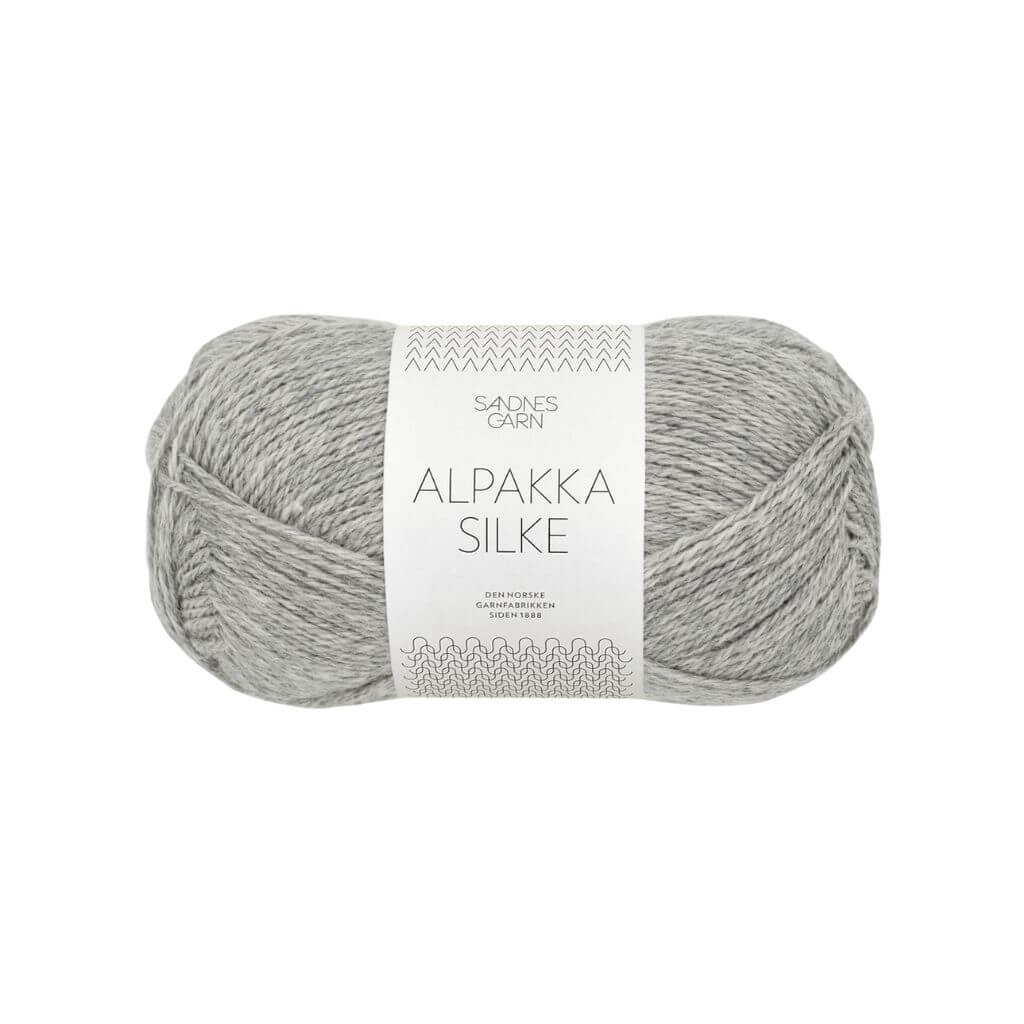 Sandnes Garn Alpakka Silke, Farbe 1042 Lys Gråmelert – Alpaka und Seide bei Lieblingsgarn