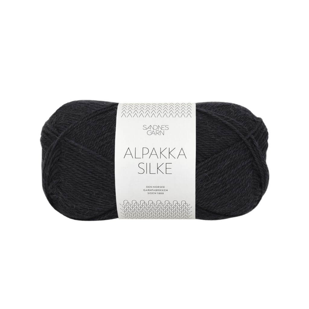 Sandnes Garn Alpakka Silke, Farbe 1099 Sort – Alpaka und Seide bei Lieblingsgarn
