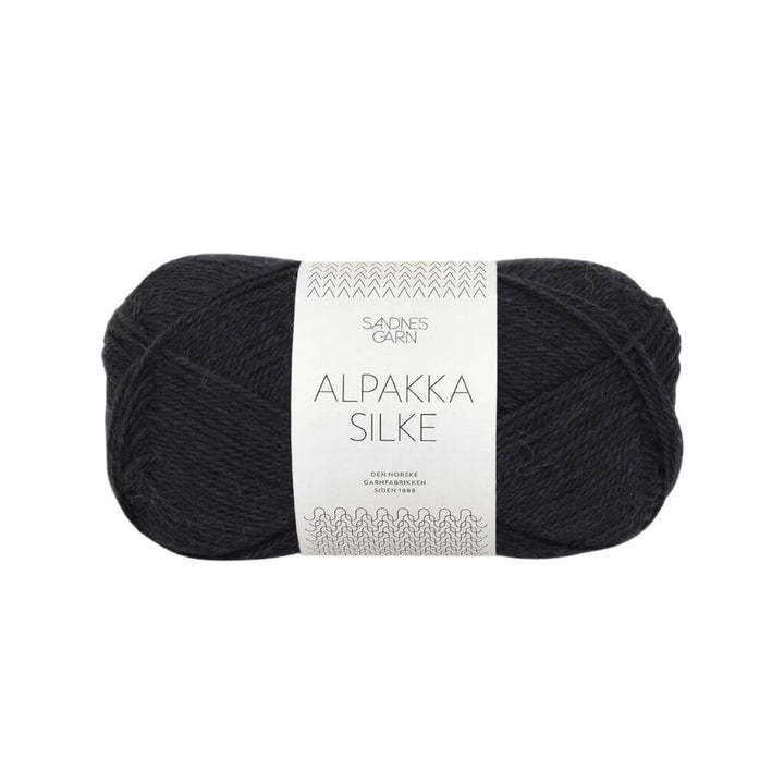 Sandnes Garn Alpakka Silke, Farbe 1099 Sort – Alpaka und Seide bei Lieblingsgarn
